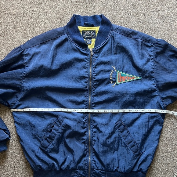 Vintage 70s 80s Gap Nylon Bomber Jacket Navy Men Size Small Talon Zipper Retro - Picture 12 of 15